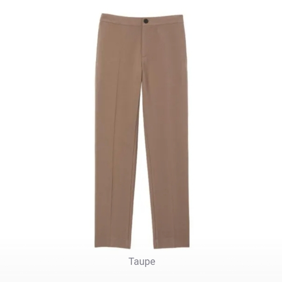 Sandro Straight Leg Taupe Jersey Trousers Pants Mens Size 38 Nwt - Picture 2 of 14